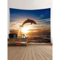 Tapisserie Wandbehang springen Dolphin Ocean Sea Serie Tapisserie Dusk Tapisserie für Schlafzimmer Home Wohnheim Dekor