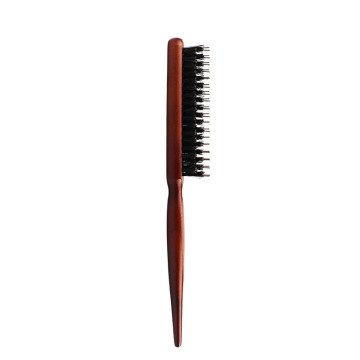 High-Quality Custom Wooden Rat Tail Boar Bristle Wave Brushes for Men's Beard Care