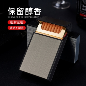 Customizable Metal Clamshell Cigarette Case with Thin Design and Logo