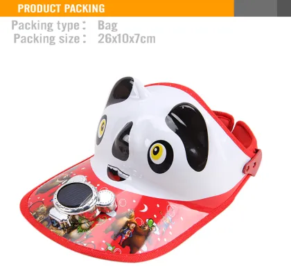 Hot Sale solar cooling fan cap panda solar cap fan
