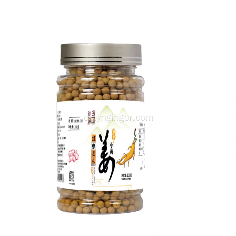 Pastillas de jengibre y ginseng rojo