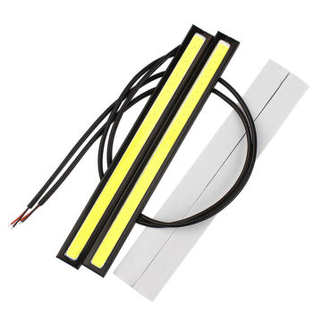 Htauto 12V 17cm COB LED LED LED أثناء النهار تشغيل شريط DRL لقيادة السيارات
