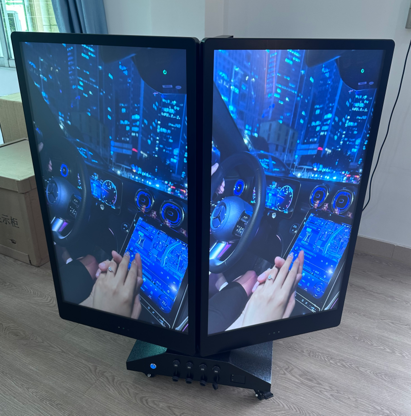 בסיס נייד כבד עם גלגלים ננעלים לשילוט דיגיטלי חיצוני נייד