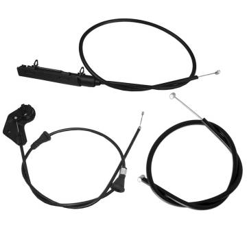 3PCS Engine Hood Release Cable Kit for BMW 318 320 323 325 330 E46 1998-2005 (OE 51238218859)