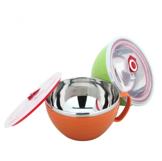 Stainless Steel Storage Bowls with Lids and Handle