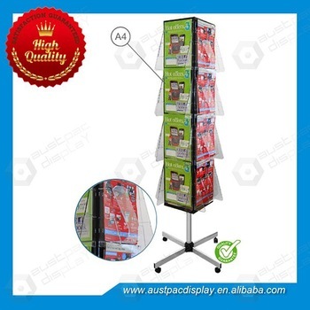 A4 Revolving Floor Brochure Holder