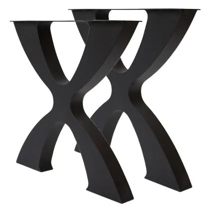 Xavier Handcrafted Black Metal Table Legs