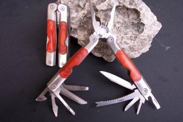 multi-purpose plier w,hardwood inlay handle