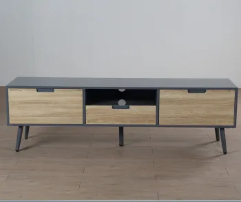 Grey MDF Wood TV Stand for Fashion Wooden Home Living Room Furniture