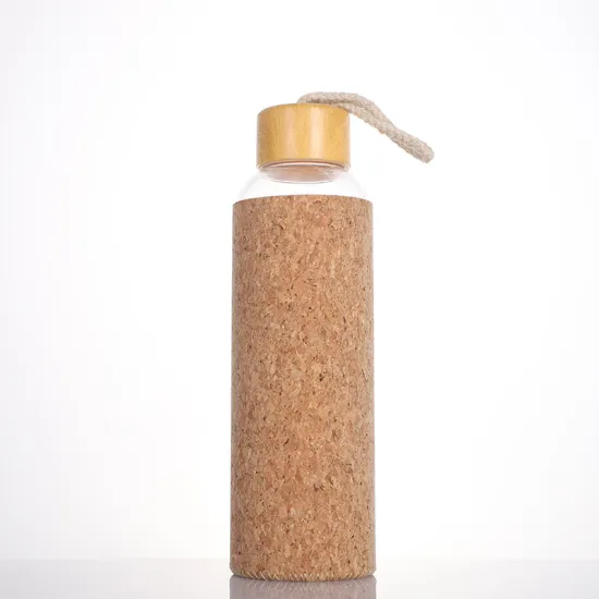 Factory Direct Custom Bamboo Lid Glass Water Bottle with Cork Sleeve: Your New hydration Solution