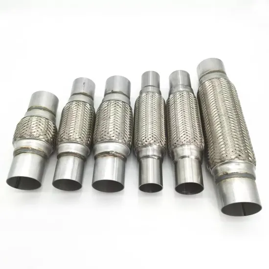 Stainless Steel Muffler Exhaust Flex Pipe with Nipple - 2x8x12