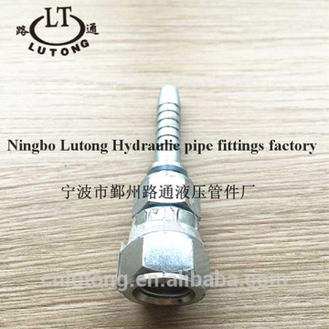 SAE J 514 swaged hydraulic zinc plate pipe fittings JIC female 74 degree cone seat Double hexagon