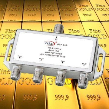 4 way Satellite Splitter with low insertion loss