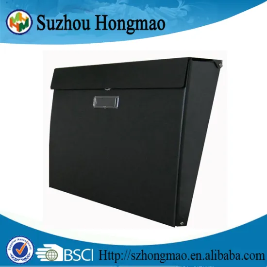 Large Galvanized Steel Black Mailbox HMB018