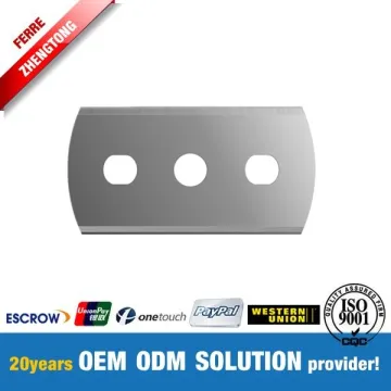 Carbide Razor Blade with Three Holes