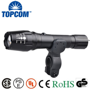 10W zoom táctico fuerte luz recargable luz de bicicleta
