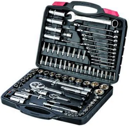150PCS Vehicle Tools Set with Socket Wrenches in Heat Treatment