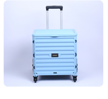 Stair Climbing Folding 8-Wheel Plastic Trolley and Shopping Cart