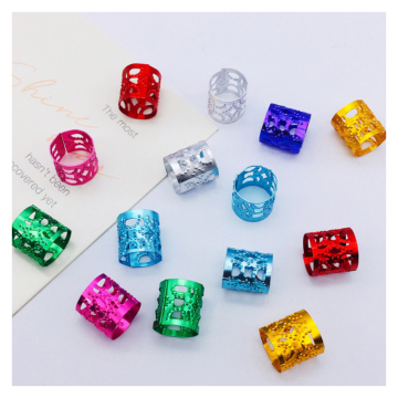 Free Sample  High Quality Dreadlocks Beads Mixed Golden Silver Hair Cuffs Beads braiding Hair Decoration Braiding Hair beads