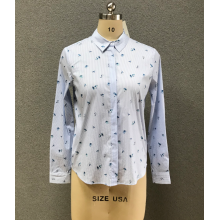 women`s strip print shirt