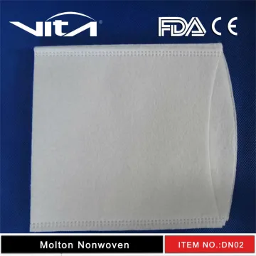Disposal nonwoven molton washing gloves 15x22cm