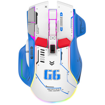 G6 Tri Mode 2.4G USB Wireless Gaming Optical Mouse with RGB for Windows and iOS