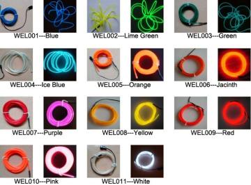 EL wire,glow wire,fashion wire,light wire,fiber optic wire,flash