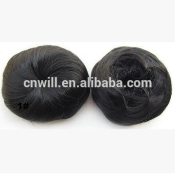 New style hair bun Chignon Ponytail Drawstring Hairpieces Color Black #1