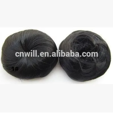 New style hair bun Chignon Ponytail Drawstring Hairpieces Color Black #1
