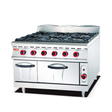6-Burner Gas Range with Gas Oven - Professional Kitchen Equipment