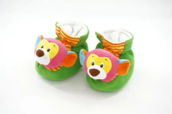 kids plush shoes with rattle