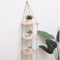 3 Tier Hanging Plant Shelf with Jute Rope