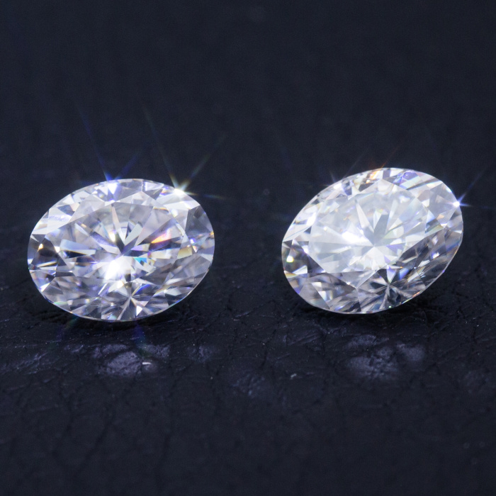 9 × 11mm puting moissanite oval belgian cut
