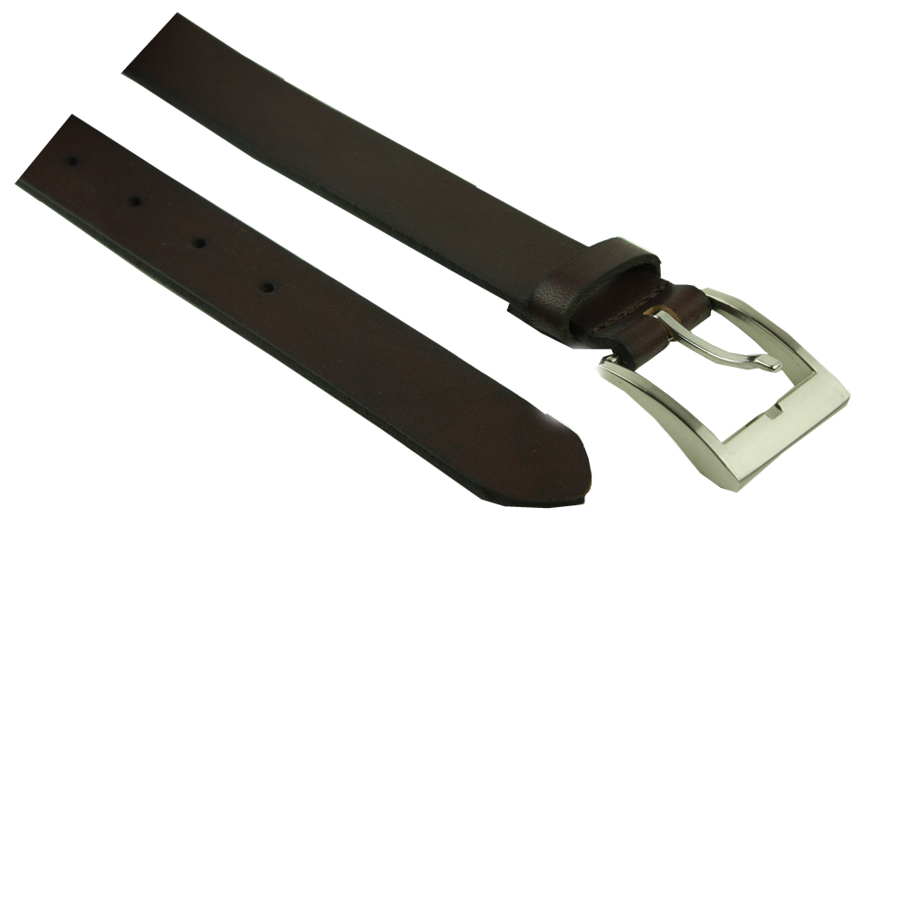 Brown Running Men Leather Belt with automatic buckle