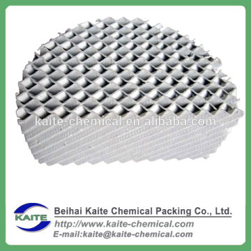 Ceramic corrugated plate packing