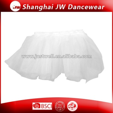 White Multilevel Ballet Skirts with Gauze Element