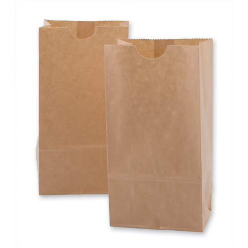 Flat Grocery Use Kraft Paper Shopping Bag for Vegetables and Fruits