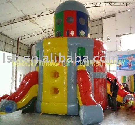 Climbing inflatable rocket