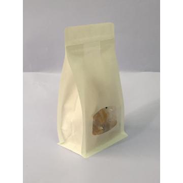 White Kraft Paper Bag with Die-cut Window