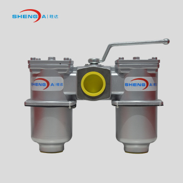 hydraulic return line duplex oil filter assembly