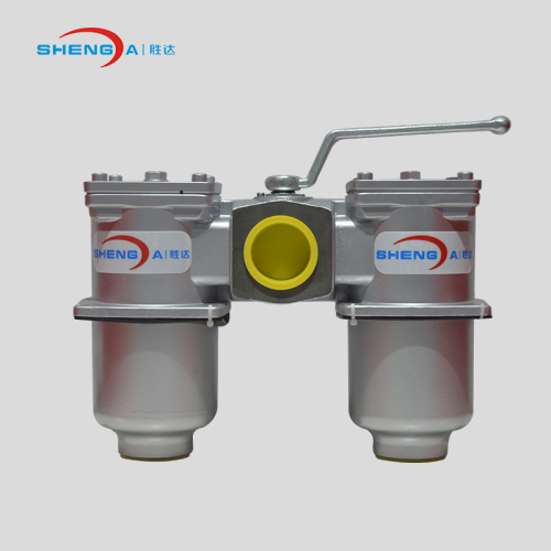 hydraulic return line duplex oil filter assembly