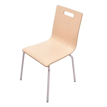 Wholesale Laminated Wood Stackable Chairs for Restaurants and Cafeterias