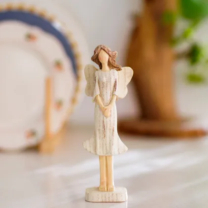Wholesale European Angel Statues: Motherly Love, Woodcut Designs, Resin Bears Hugging Characters - Celebration Souvenirs