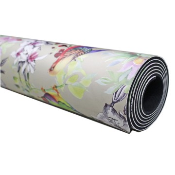 Customized PU Leather Yoga Mat with Logo Printing for Gym