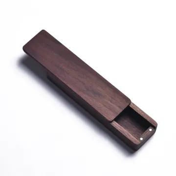 Custom Luxury Sliding Walnut Wooden Tea Box