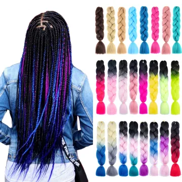 Oem Ghana Coloured Synthetic 5 Extensions 3 Tone Ombre Braiding Hair Jumbo Products Yaki Colorful Hair Braids