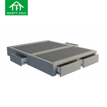 Custom Modern Wooden Leather Velvet Linen Storage Bed Frame with Drawer