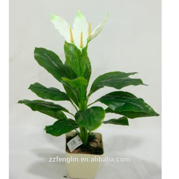 2015 new item indoor decorative artificial plant bonsai spathiphyllum plant marking sale