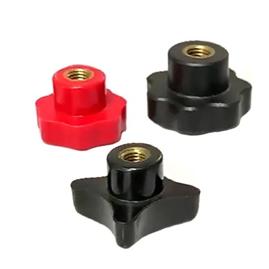 Star and Plum Handle Knobs: M5, M6, M8, M10, M12 Screw Nut Options
