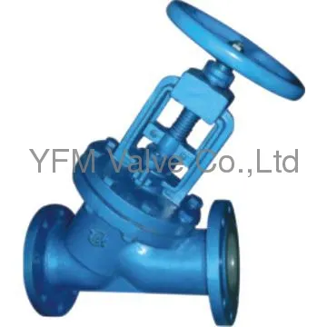 J41 globe valve through way type lined PFA